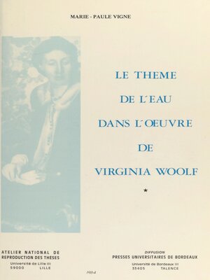 cover image of Le thème de l'eau dans l'œuvre de Virginia Woolf (1)